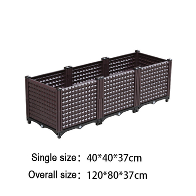 40*40*37cm 플라스틱 스퀘어 대농장주 박스 플라스틱 야채 경작자들 경량