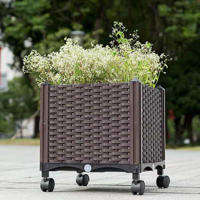 휠 위의 주문형 플라스틱 야채 대농장주 박스 OEM 채소원 박스